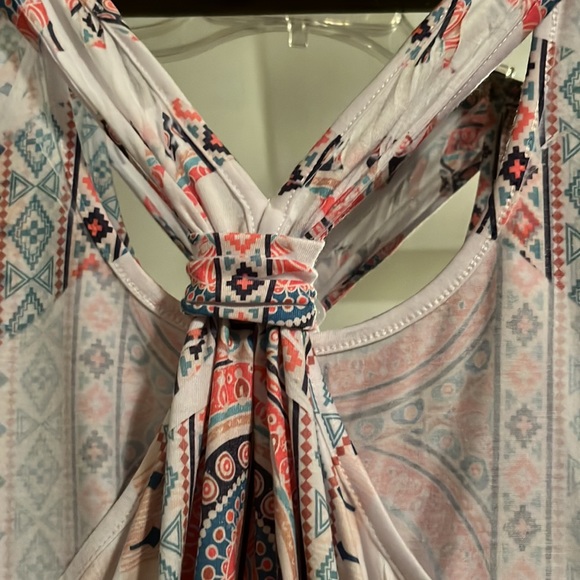 Like new racer back tank in medium with multi color Aztec pattern - Picture 7 of 7